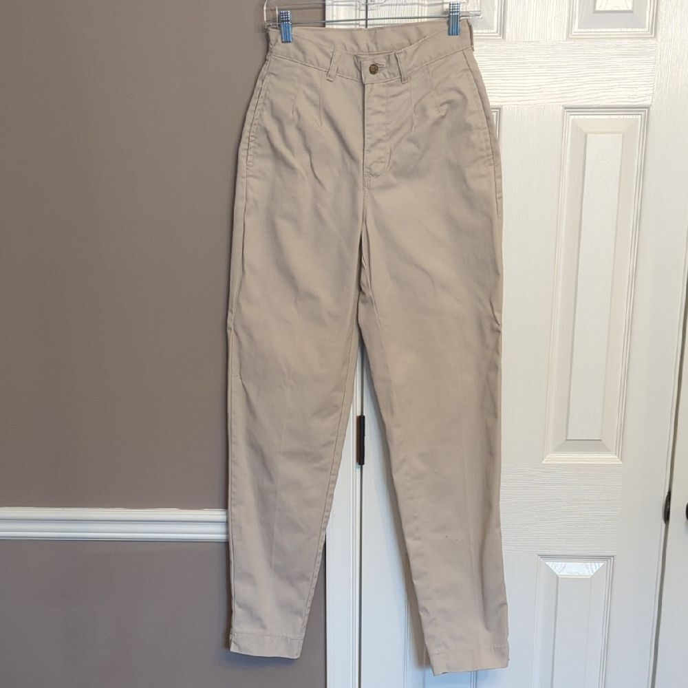 Vintage Northern Reflections High-Waisted Tapered Leg Women's Beige Chinos